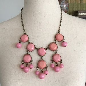 Dual-tone Pink Statement Necklace